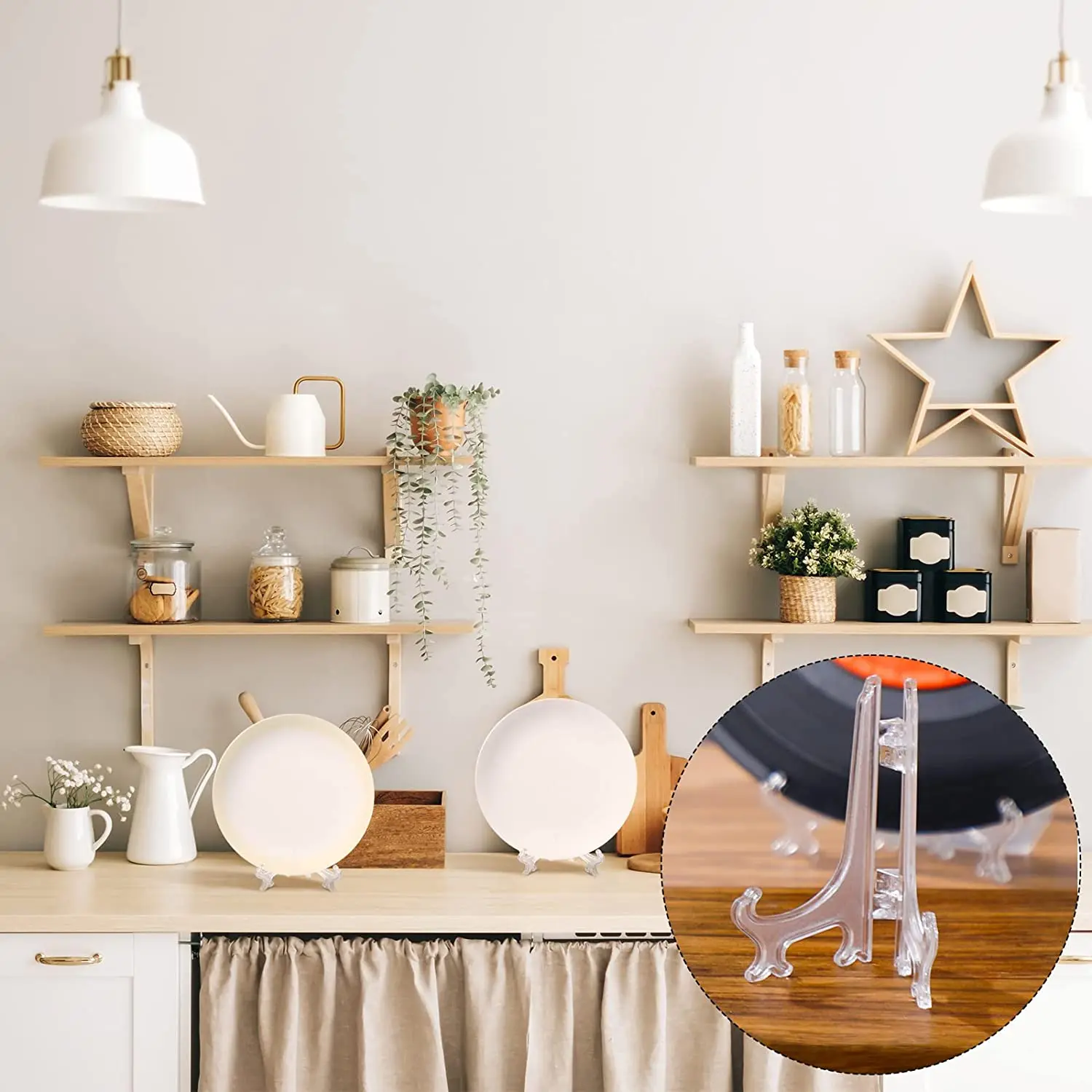 3 Inch Easels Acrylic Plastic Easels for Display Clear Plastic Plate Stands Plastic Picture Mini Easel Stand