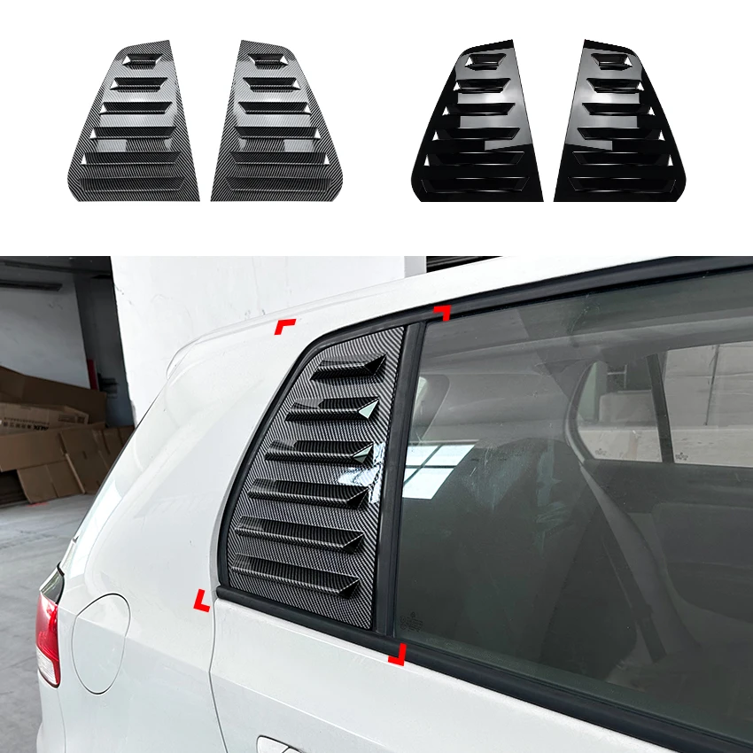 AMP-Z Golf Mk6 Window Louver Shutter Side Vent Cover Trim For Volkswagen Golf Mk6 2008-2012