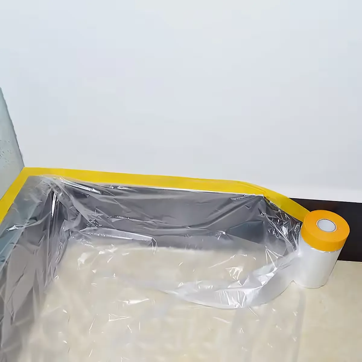 EONBON Automotive Masking Film Roll For Car Surface Plastic Covering Painters Pre-taped Protective Car Masking Film Tape