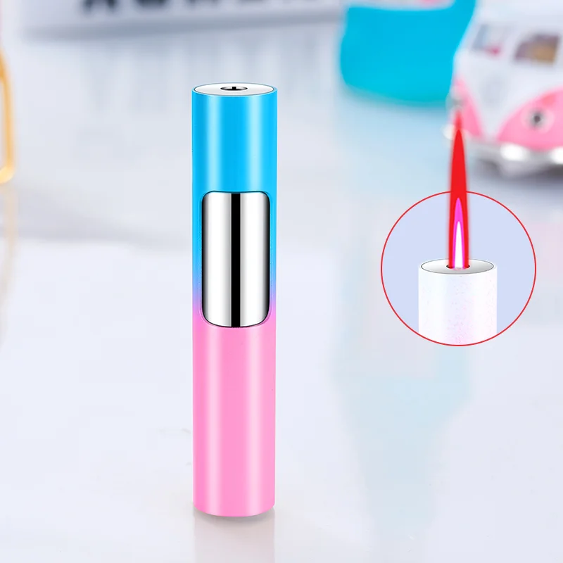 DEBANG windproof lighter great sale multi-colors custom logo and colors lipstick style cheapest wholesale cigarette lighters