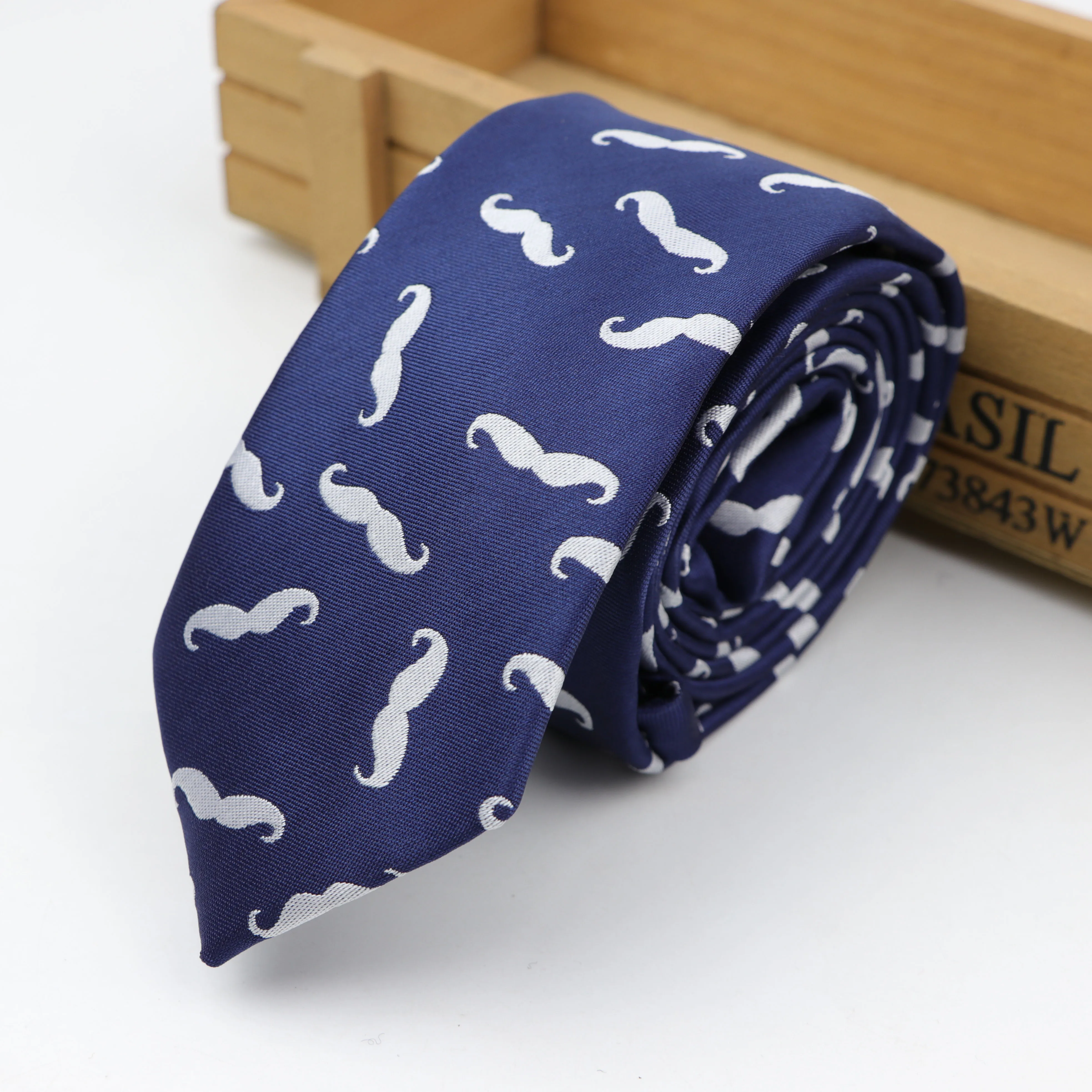 Polyester Mustache Neck Tie Set For Men Slim Necktie Bow Tie Handkerchief Suit Tie Bow ties Pocket Square Cravat