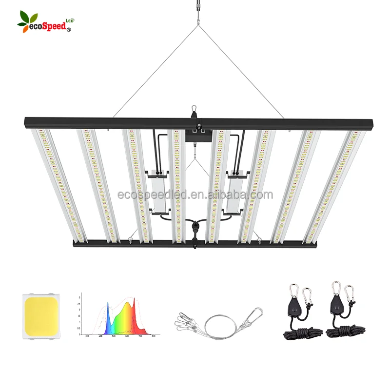 Best sell stock USA EU full spectrum lm301b lm301h lm281b 2.8umol/J dimmable folding grow light 650w 800w 1000w