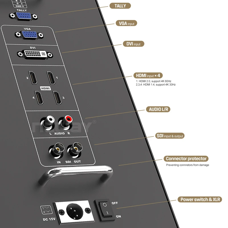 High Quality 4K Resolution HD 23.8 Inch Broadcast  Monitor SD