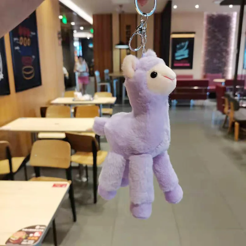 Cute God animal alpaca wool toy doll small mini doll bag hanging ornaments wholesale key chain