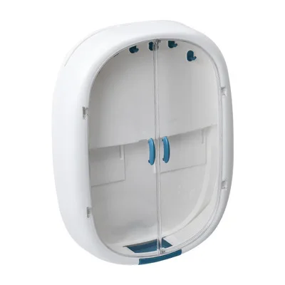 
Household Kitchen Bathroom Storage Rack Wall Mounted Drainage Storage Rack Double Door Drainage Tool Rack 