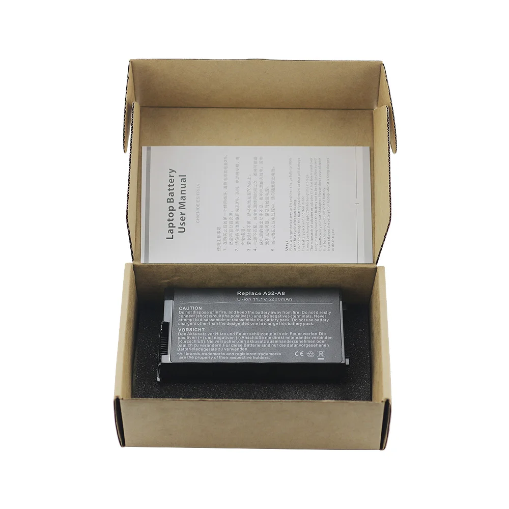 Сменный аккумулятор для ноутбука Asus A32-A8 A8000 A8A F50 F8 F83 N80 N81 X80 X81