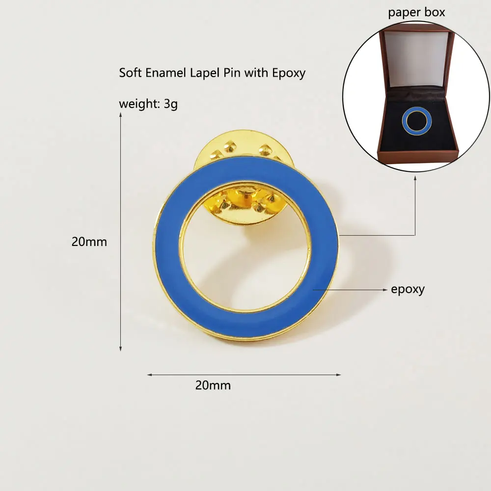 World diabetes day round blue brooch silver gold metal lapel pins 20 mm badge for Nov.14th World Diabetes Day