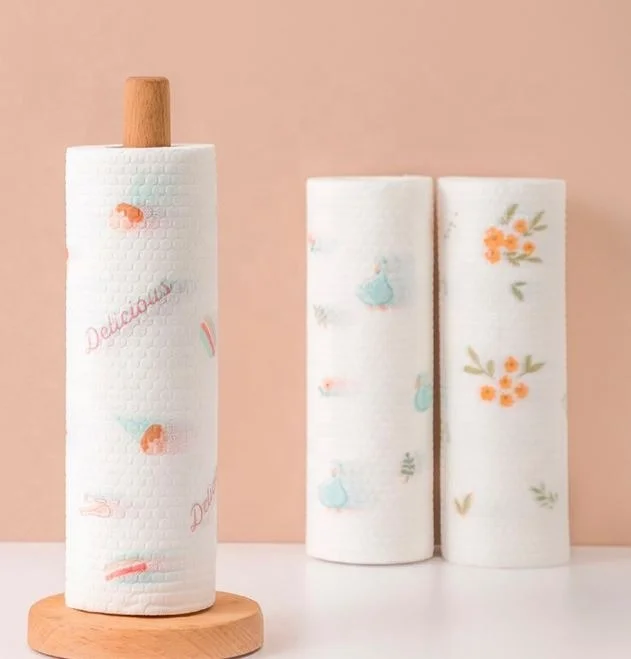 Reusable Thick Cotton Kitchen Cleaning Towels Roll Disposable Dish Cloth Rags Eco-Friendly Alternative Single-Use Cleaning