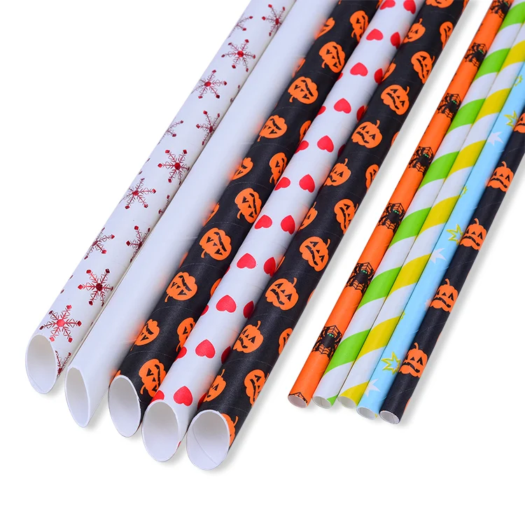 China wholesale eco-friendly food drink cocktail Custom Disposable Drink Paper Straw