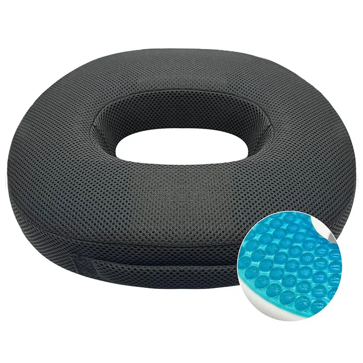 Newest Comfort Tailbone 100% Polyester Knitted Orthopedic Memory Foam Pillow Memory Foam Donut Seat Cushion Chair