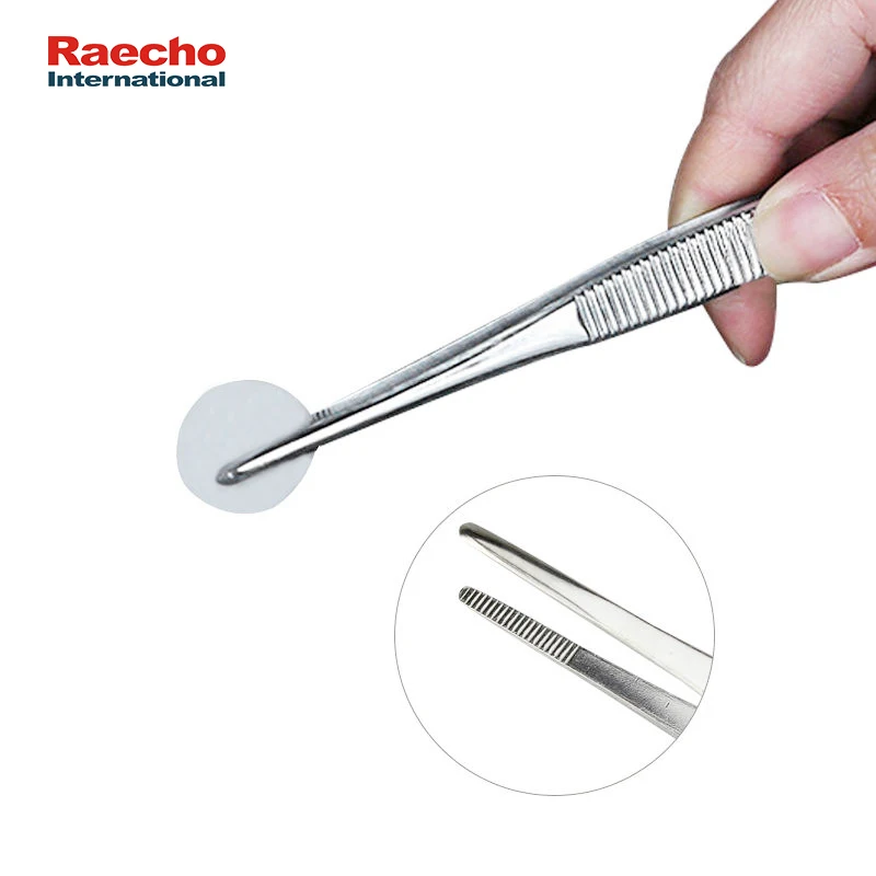 Profesional Hospital Dressing Forceps Toothless Tweezers