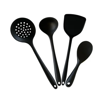 
Cooking tool BPA Free food grade Silicone 4pcs kitchen gadgets Set Cooking Spoon Rice Spatula 