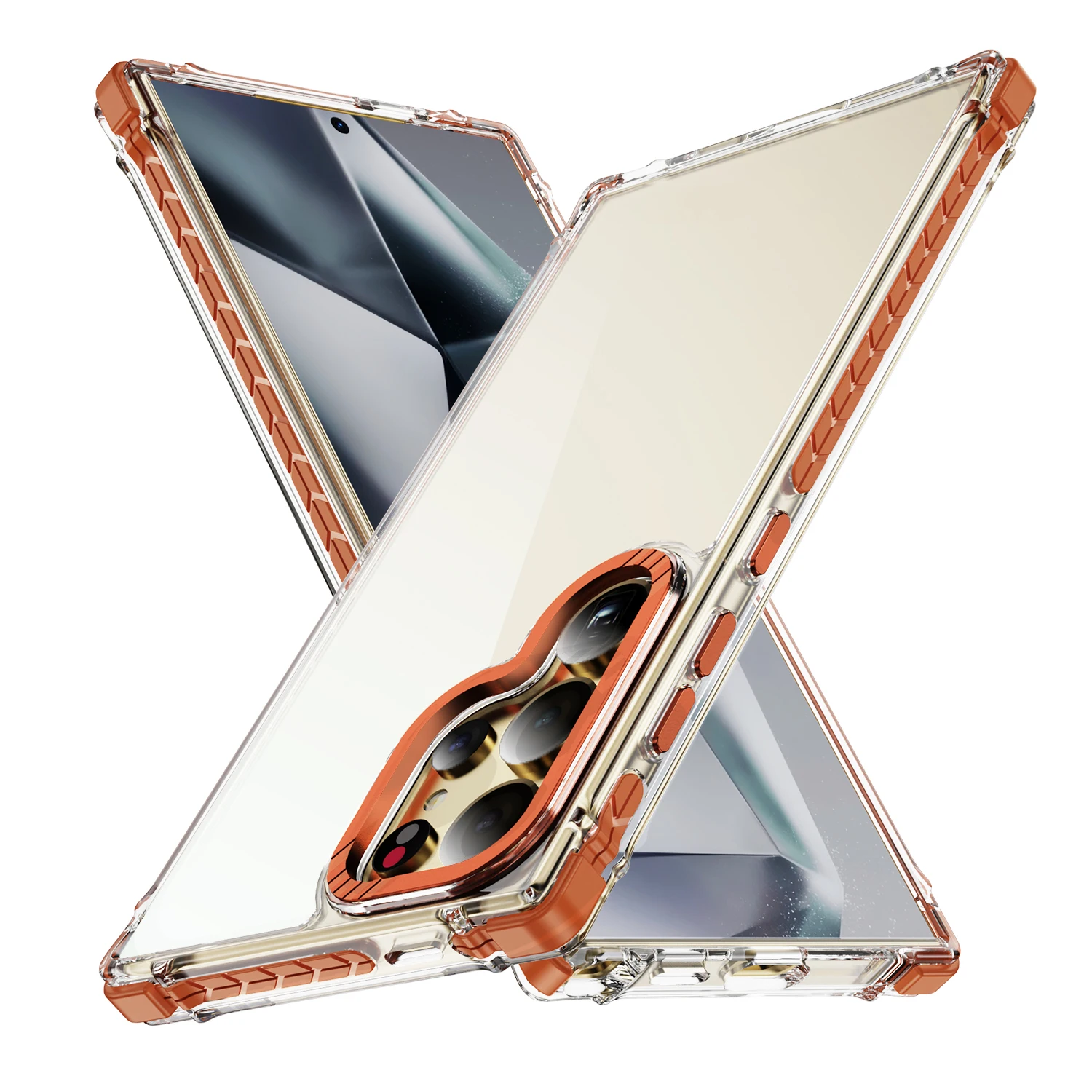 Металлическая рамка для объектива чехол для телефона Galaxy S24 ультра прозрачный противоударный чехол для Samsung S24 Plus S25 S23 S22 S21 FE