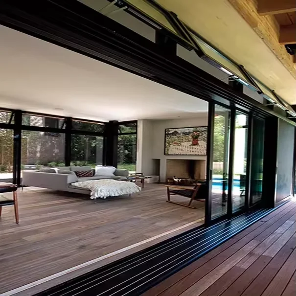 Wholesale Price Modern Design Powder Coated Aluminium Frame Patio Door Aluminum Double Glass Sliding Door