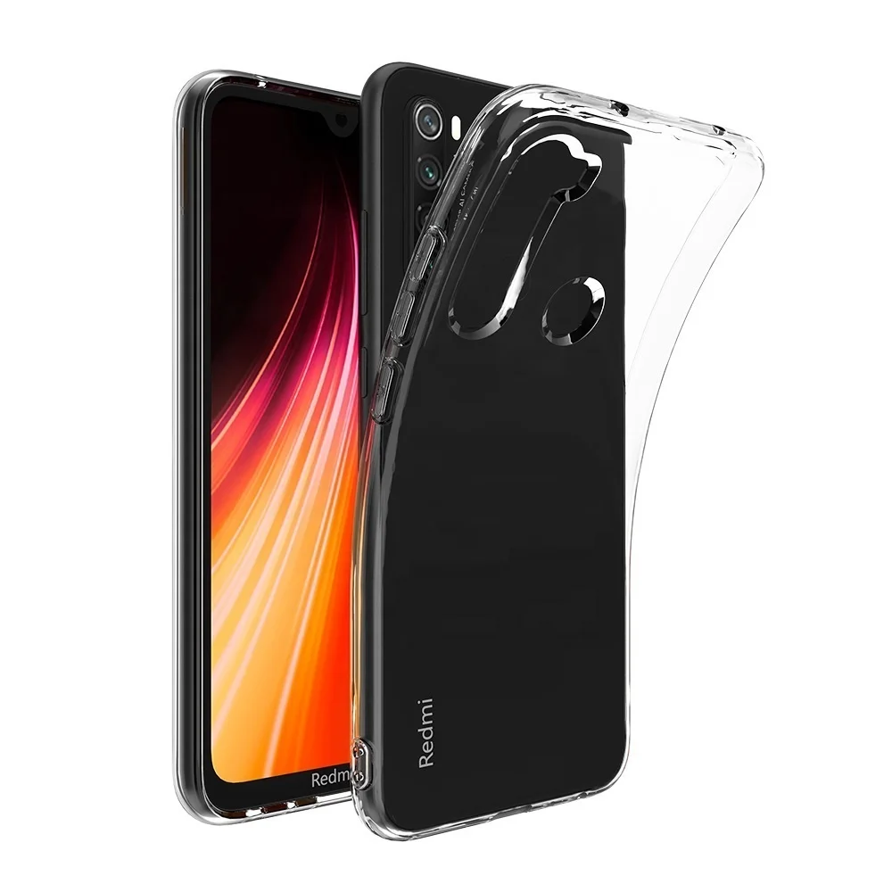 Mobile Cover Factory Clear Transparent 2.0mm Soft TPU Phone Case for Xiaomi Redmi Note 8 Pro Mi 10 K30 9 8A 8T CC9 Black Shark 3