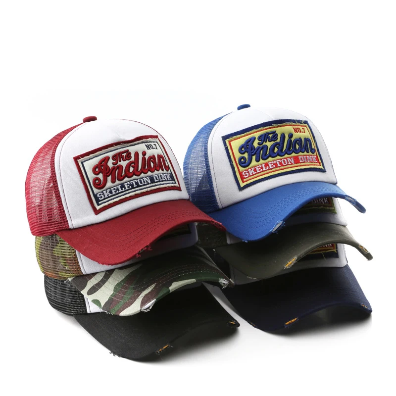 Trucker Hat Summer Mesh Cap with Adjustable Snapback Strap