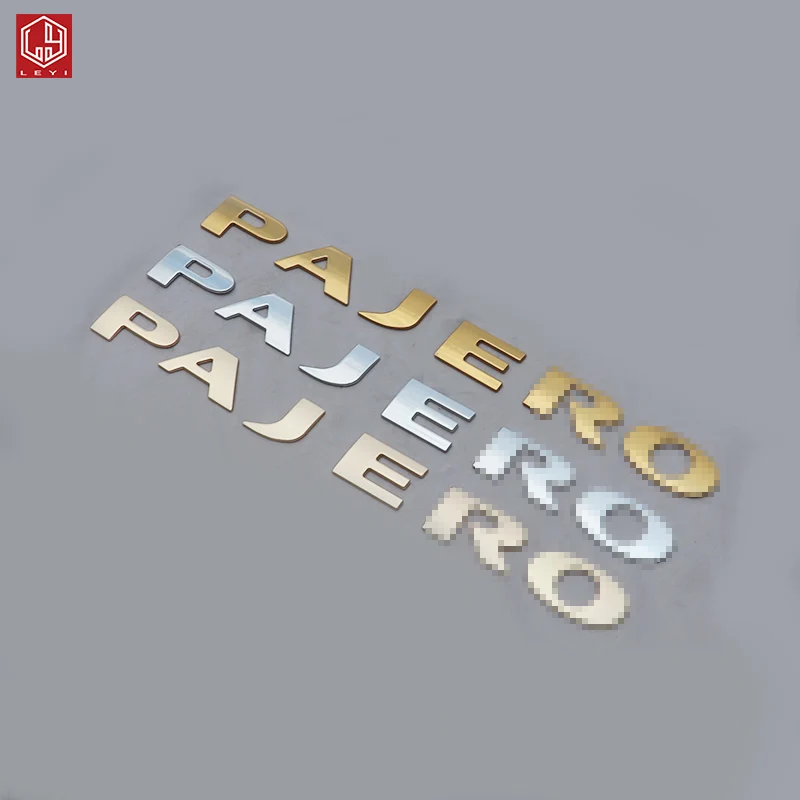 Car Cover Letter Mark Platinum Shine  modification Zinc alloy plating High quality Auto parts wholesale for Mitsubishi Pajero