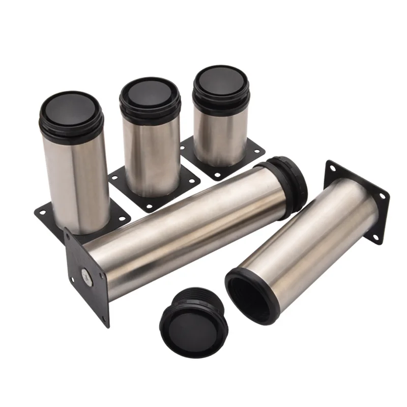 China Manufactory Stainless Steel sofa leg 10 cm for kitchen furniture cabinet metal legs long