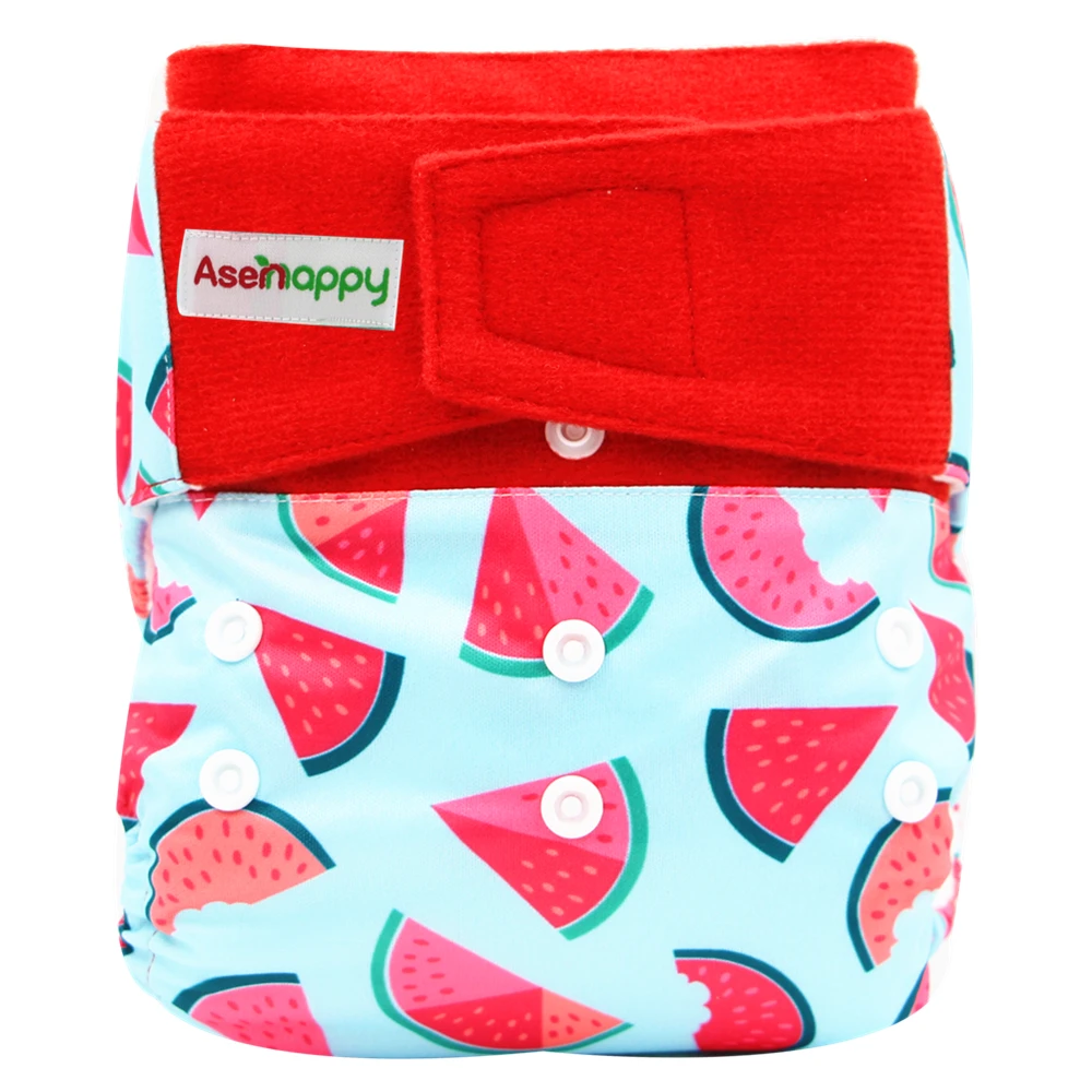 Asenappy Adjustable Hook Loop Nappies Diaper Reusable Magic Tape Cloth Baby Diaper
