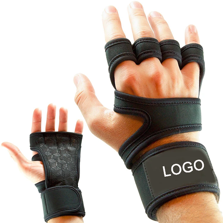  High quality custom logo ventilated workout fitness weight lifting gym Gloves with