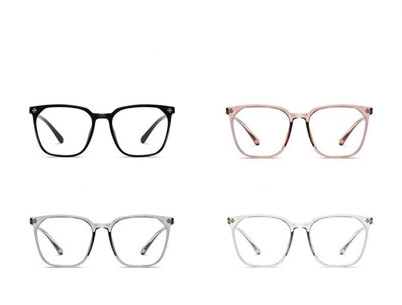 20-6001 Hot Ins Style Designer Custom Logo Oversize Square Frames Anti Bluelight Blocking Glasses Eyeglasses