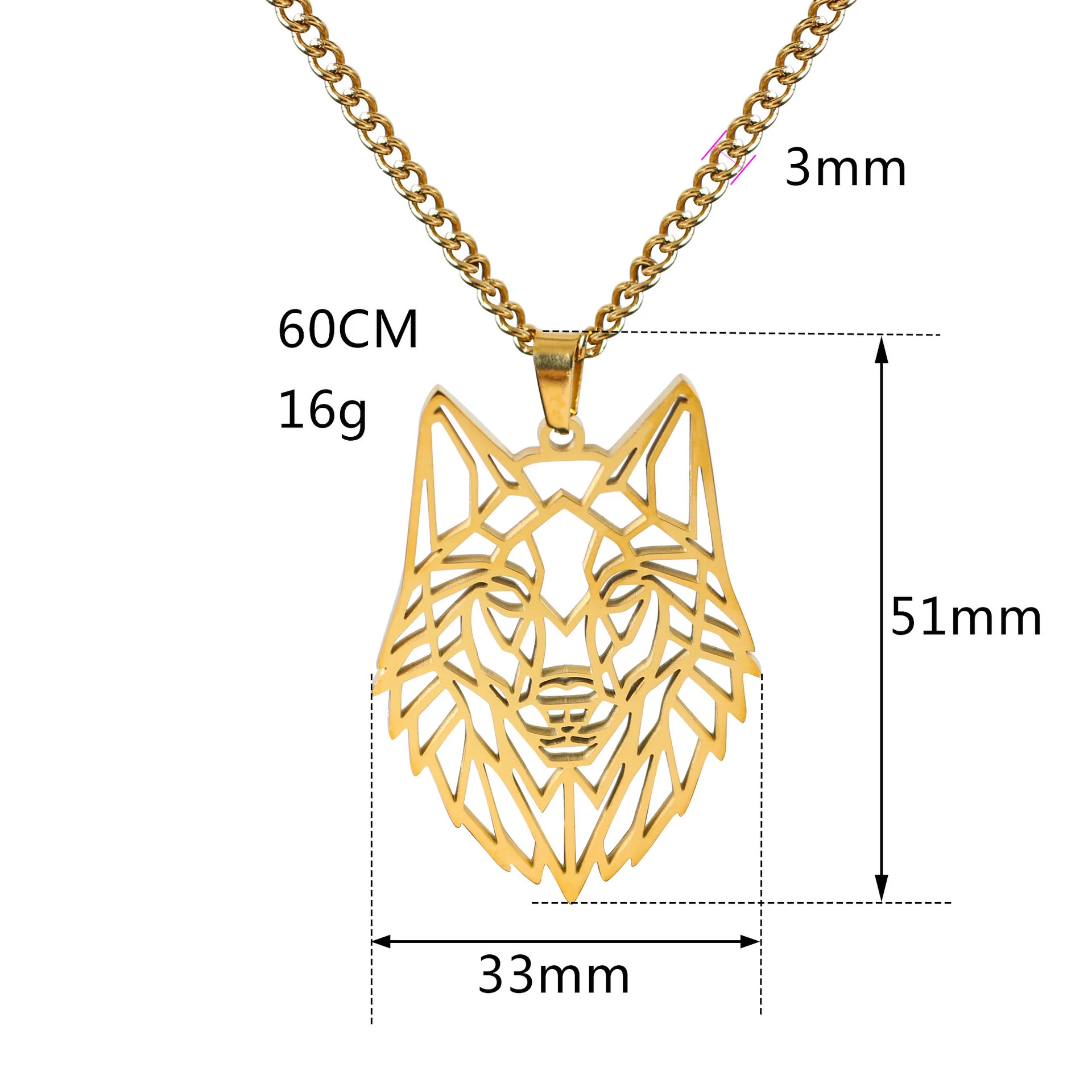 Лидер продаж ожерелье из нержавеющей стали с кулоном в виде волка на заказ для мужчин ювелирные изделия цепочке свитера