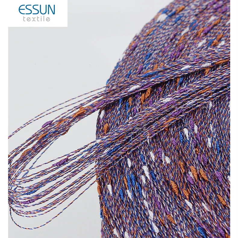 Good quality Nm15 Nm10 Nm18 polyester viscose cotton metallic fancy twisted knot yarn