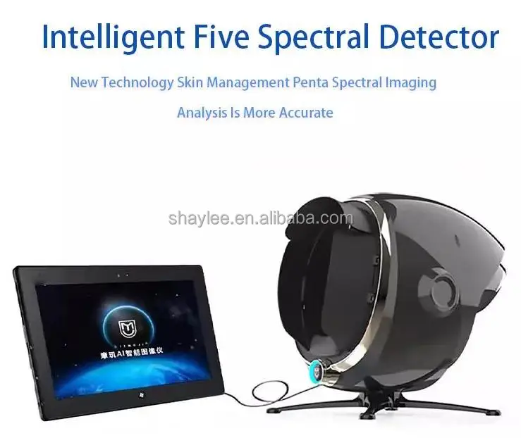 Intelligent Face Scanner Woods Lamp 3d Facial Skin Analyzer Testing visa skin analyzis machine for beauty salon