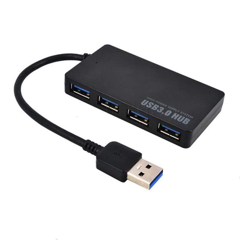
 4 порта USB 3,0 концентратор 5 Гбит/с USB C портативный компактный разветвитель с адаптером питания внешний высокоскоростной разветвитель для ПК Mac ноутбука  