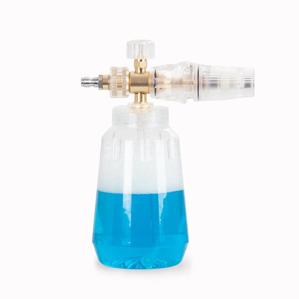 Foam Cannon - Pressure Washer Gun with 1/4 Inch Quick Connect and Adjustable Nozzle Car Wash Sprayer with 1 L Bottle