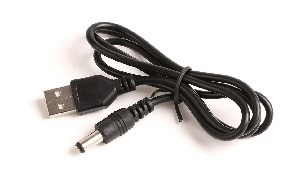 80cm DC5.5mm Power Cable USB to 5.5mm*2.1mm 5V DC Barrel Shaped Jack Power Cable Power Cords Extension Cord