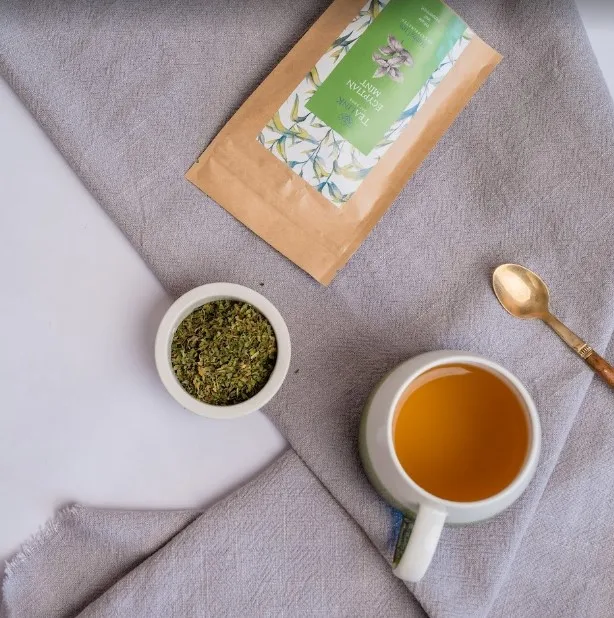 Award Winning Refreshing Strong Caffeine Free Egyptian Mint Loose Tea with no Bitter Aftertaste For Wholesale