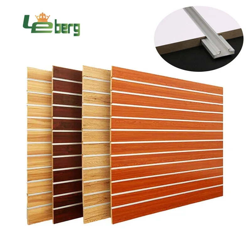 Grooved Slotted MDF Aluminum Panels Slat Wall For Store Display From Shandong Linyi