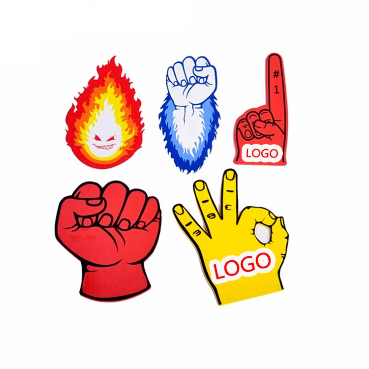 
Custom sports New Arrival Custom Color Design Cheer leading Products EVA Foam hand with logo 