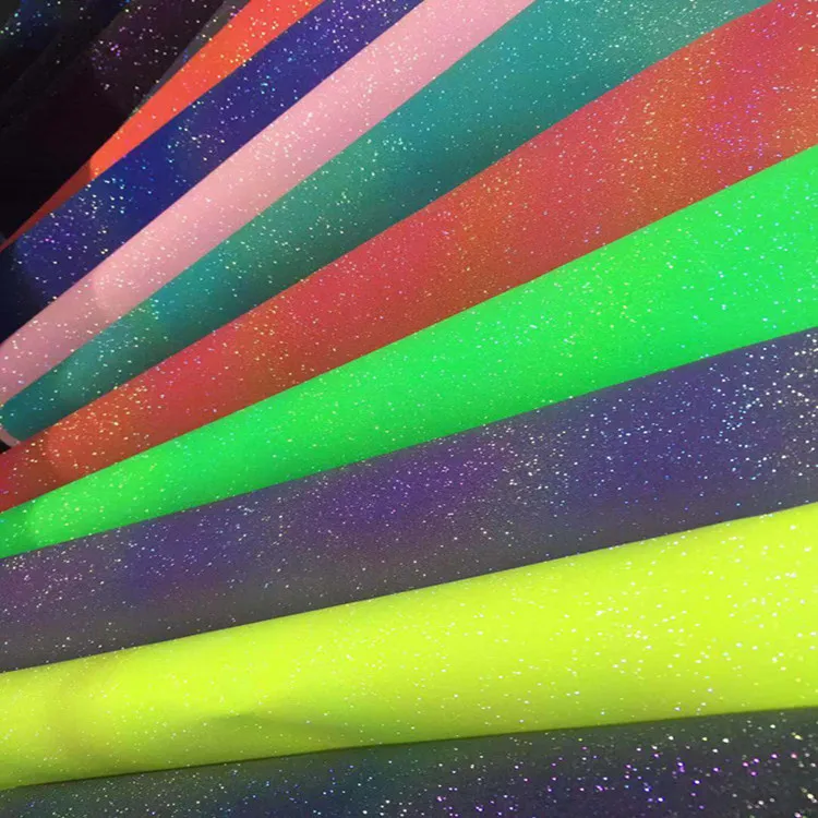 Multi Colors Available PU Stitching Usage  Laminated Glitter Leather for Bags and Shoes