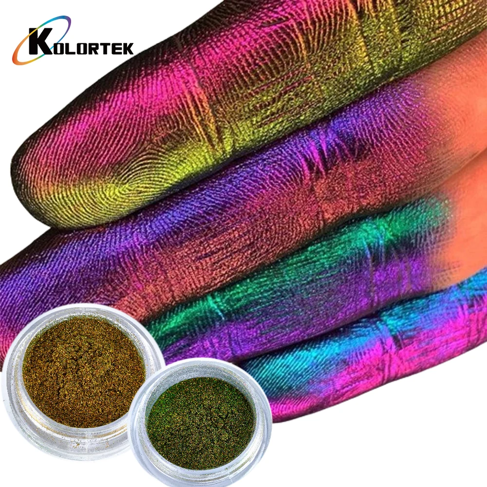 Kolortek Cosmetics Highly aurora colorshift chameleon pigmented eyeshadow Loose Glitter Chameleon Powder