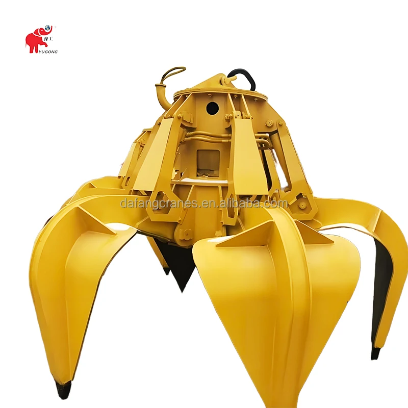 Металлический металлолом апельсиновой корки одинарный двойной четырехканатный захват Электрический гидравлический