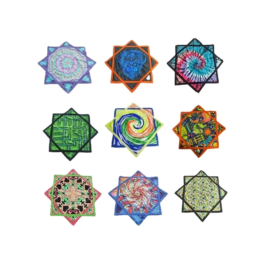 Dapo Star Spinning Cloth Dance Customized Handkerchief Stretched Spandex Fabric Flyper for Juggling Dance