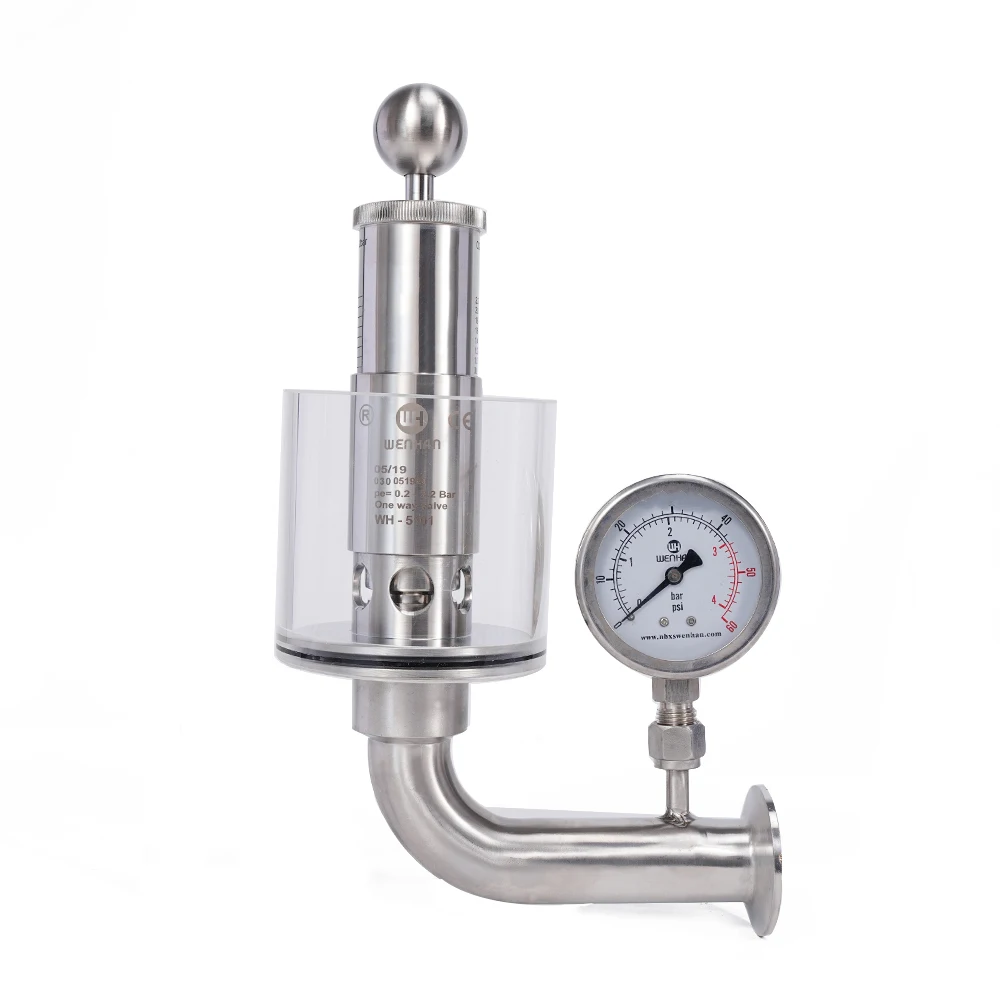 Hot Selling Stainless Steel Sanitary SS304 Safety Valve Pressure Regulating Valve