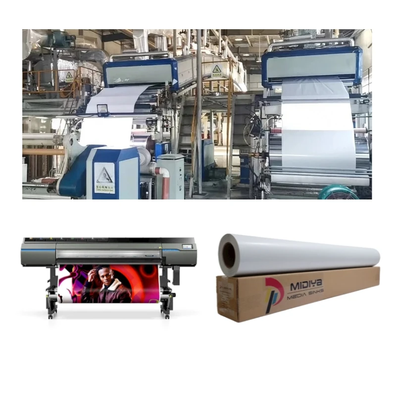 Waterproof Eco-Solvent Matte Synthetic Paper Poster Material Gray Back PVC PP Paper for Posters and Advertisements