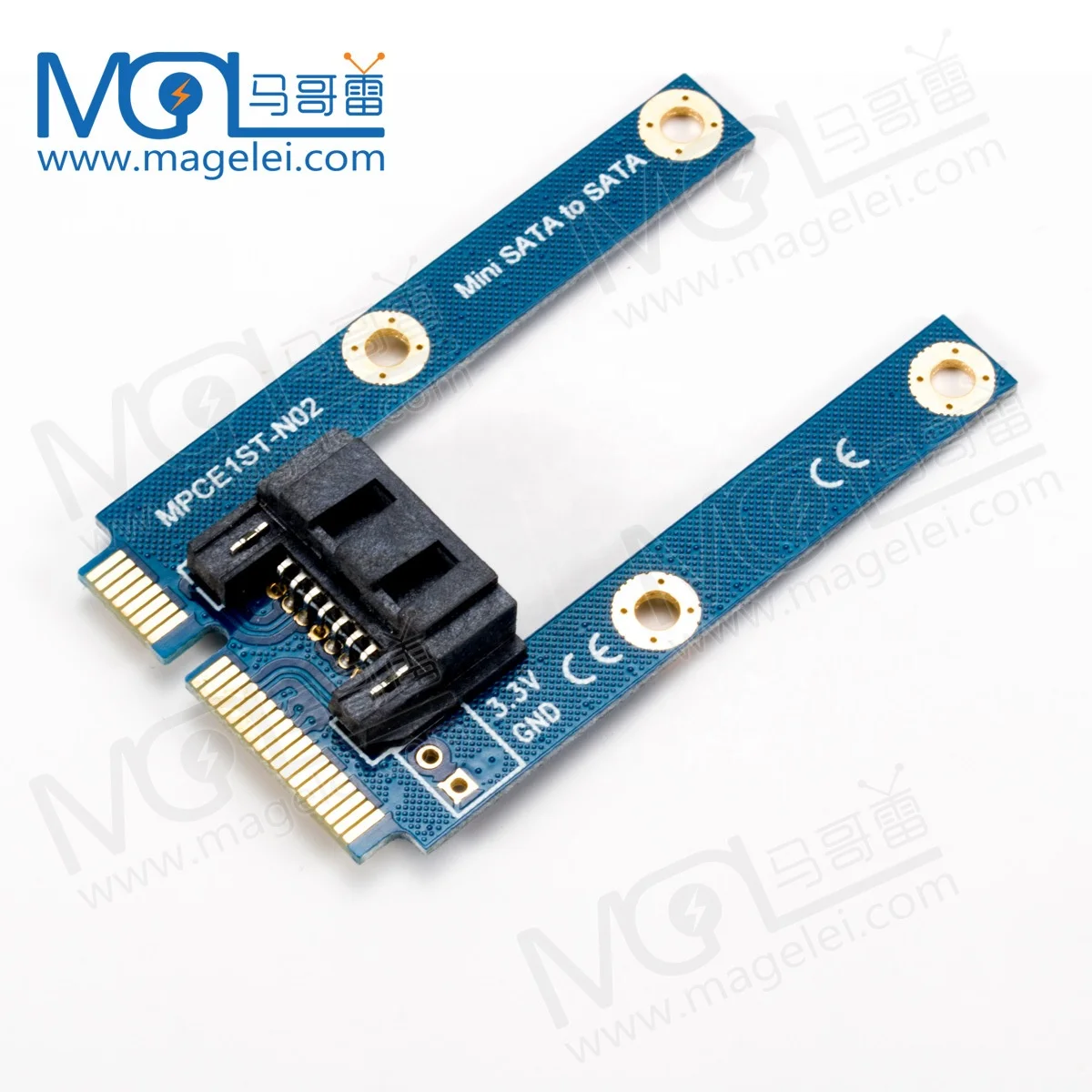 Адаптер mSATA-SATA переходник с Mini SATA на 7pin MPCIe Горизонтальная Поддержка хоста слот
