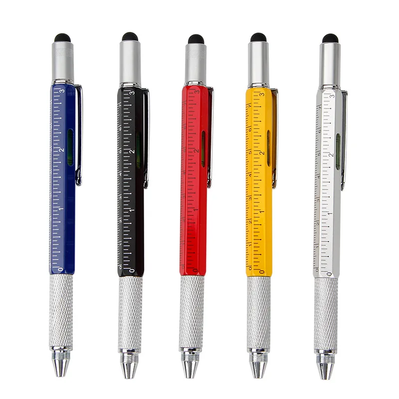 Wholesale Factory Price Metal Multi Tool Pen 6-in-1 Stylus Pen With Screwdriver