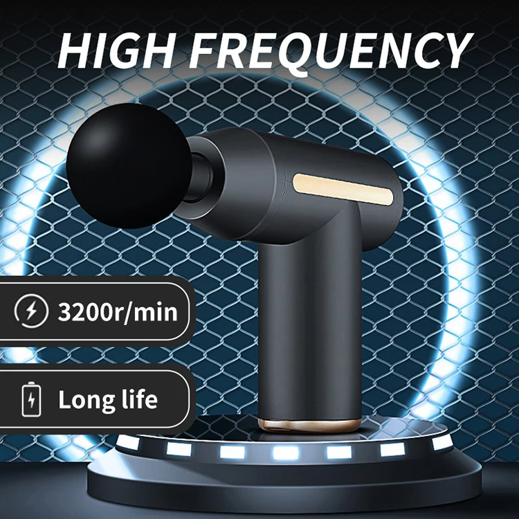 Hot Selling Cordless Type-C Charging Mini Facial Gun Massager Portable Muscle Massage Device 6 Speed Electric Massage Gun