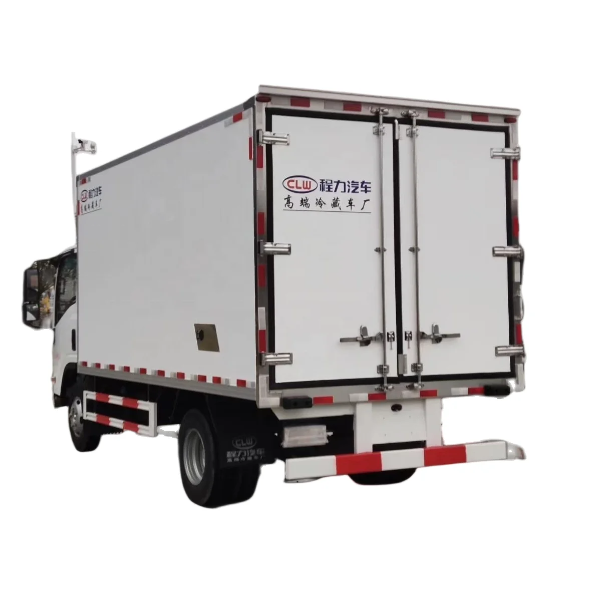 1suzu 4X2  road Thermo King Dry Cargo fiberglass isothermal Truck for Vegetable and Fruit Duty Box Van cargo with tail lift