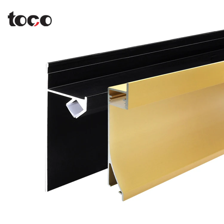 Toco Stainless Steel Skirting LED Profiles Skirting Board For Floor Decoration Logo Metal TileTrim
