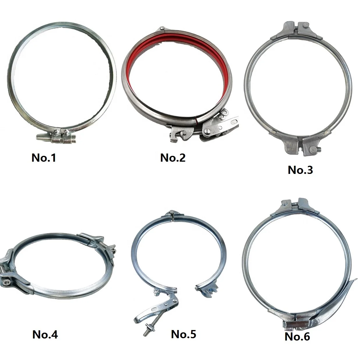 Dust collection round duct fittings quick lever clamp quick release pipe clamps quick connect pipe clamp