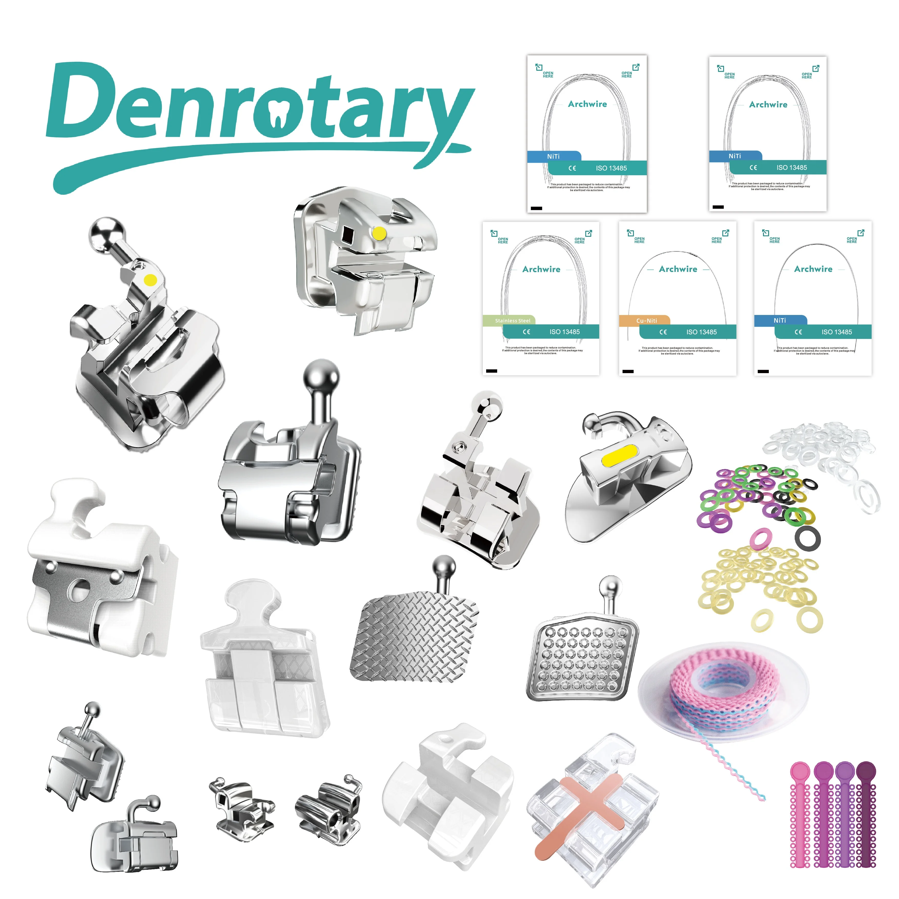 Factory Dental orthodontics animals fox latex non-latex rubber bands zoo park ligature tie elastics dental ortodoncia O ring
