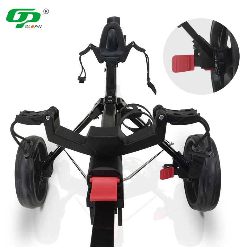 Hot Sale Factory Price Golf Push Trolley Light Weight 3 Wheels Golf Cart Trolley