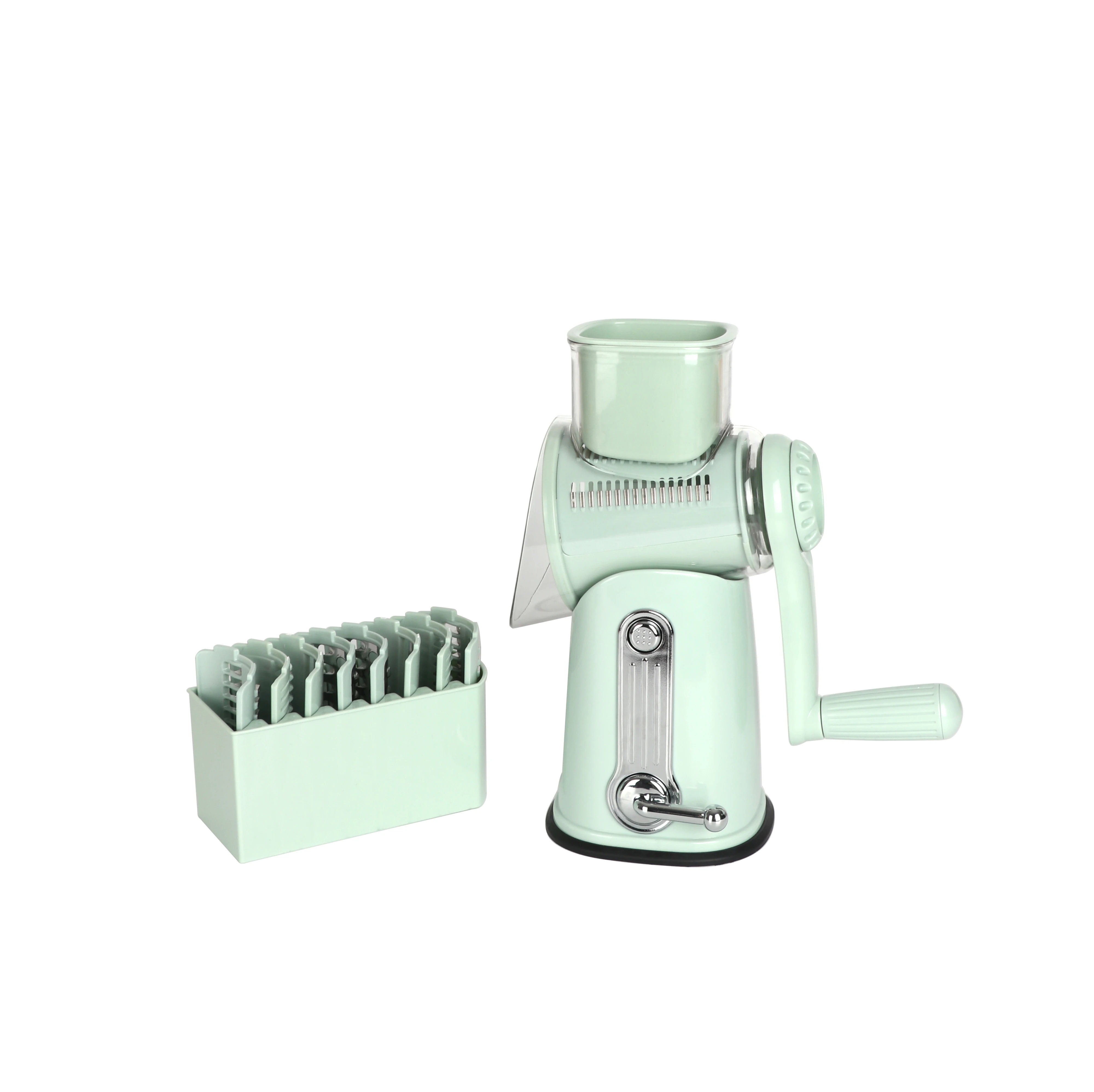 Multifunctional Stainless Steel  Madoline Rotary Drum Type Vegetable Cutter Grater Slicer