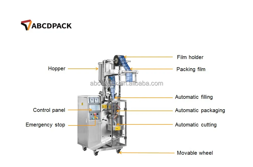 Automatic Vertical Film Bag Water Sachet Filling And Sealing Machine Stick Sachet Filling Machine Liquid Honey Packing Machine